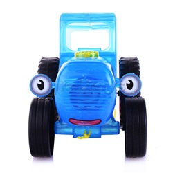 Каталка "Синий трактор" (20 песен, загадок, звуков. прозрачный пластик, свет) на бат., в коробке