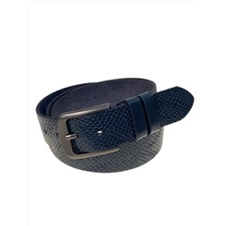 Ремень мужской из натуральной кожи, цвет синий