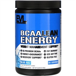 EVLution Nutrition, BCAA Lean Energy, со вкусом синей малины, 303 г (10,60 унции)