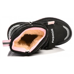 T-10780-C черн Ботинки зима для девочек (27-32)/8