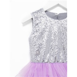 Платье для девочки KAFTAN с пайетками, серебристо-сиреневое, рост 122-128 см