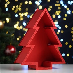 Подарочная упаковка «Ёлка», 24.5×8.5×29.5 см, МДФ 3 мм, красный