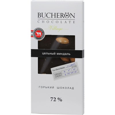 BUCHERON. Village. Горький с цельным миндалем 100 гр. карт.пачка
