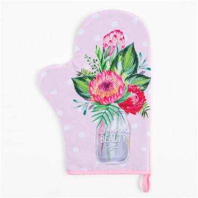 Набор кухонный Be bright варежка-прихватка 20×28 см, прихватка 17×17 см