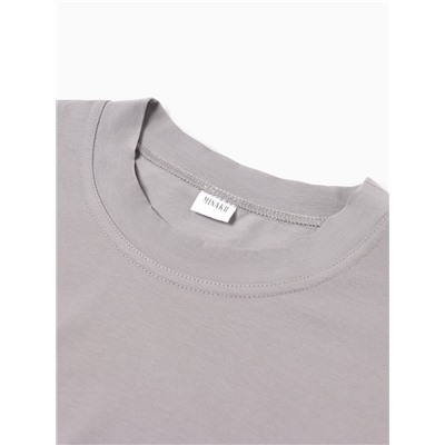 Футболка мужская MINAKU: Basic line MAN серая, размер 56