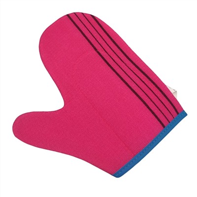 Bath Towel Мочалка-рукавица для душа с пилинг-эффектом, уплотненная, малиновый 28192