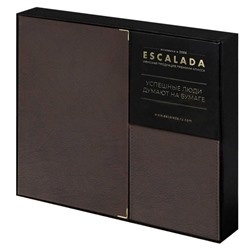 Подарочный набор Ежедневник недатированный А5 320стр. "ШЕВРЕТ ГЛОСС ТАБАЧНЫЙ" + подставка с блоком 70560 Феникс