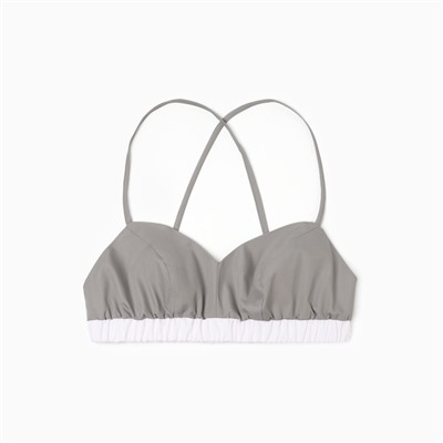 Топ женский на бретелях MINAKU: Home collection, серый, размер 50