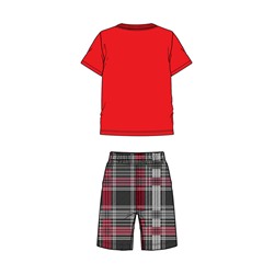 Комплект для мужчин: фуфайка (футболка) трикотажная, шорты текстильные