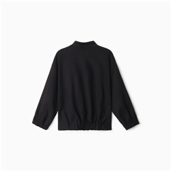 Ветровка (бомбер) для девочки MINAKU: Casual Collection KIDS, чёрная, рост 146 см