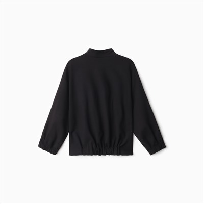 Ветровка (бомбер) для девочки MINAKU: Casual Collection KIDS, чёрная, рост 146 см