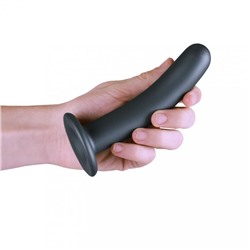 Серый фаллоимитатор Smooth G-Spot - 15 см.