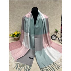 Палантин в клетку из кашемира, мультицвет