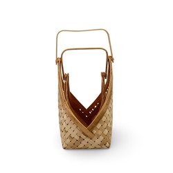 Корзина плетёная для хранения Lon, с ручкой, ива, цвет натуральный, набор 2 шт.