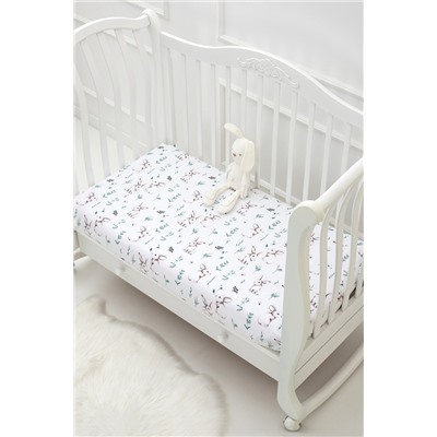 КПБ с простыней на резинке бязь арт. КПБ-ПР/зайка