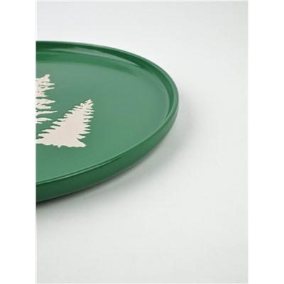 Блюдо новогоднее «Зимний лес», d=27.3 см, ручная работа