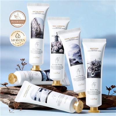Набор парфюмированных кремов для рук в коробке Sadoer, 6 шт. * 30 гр.
