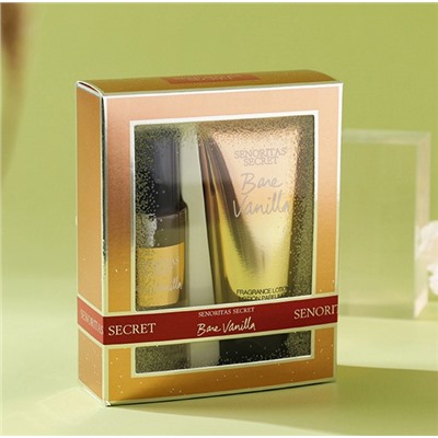 Набор парфюмированный спрей + лосьон для тела BARE VANILLA Senoritas Secret, 2 шт. * 75 мл.