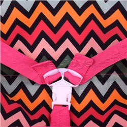 Коляска для кукол металлическая, прогулочная, цветные линии, зигзаг, цвет розово-голубой