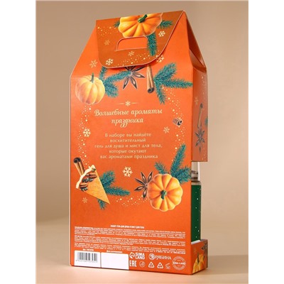 Подарочный набор новогодний «Тёплые объятия»: гель для душа 300 мл и мист для тела 88 мл, URAL LAB