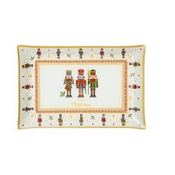 Блюдо для сервировки 30*20см РОЖДЕСТВЕНСКАЯ СКАЗКА стекло уп.6шт