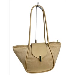 Женская сумка из искусственной замши, цвет бежевый