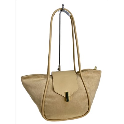 Женская сумка из искусственной замши, цвет бежевый