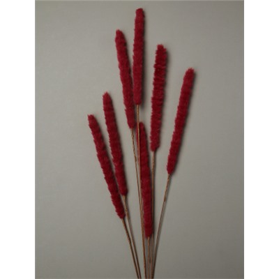 Ветка декоративная 7 веток 80 см / RW-316-2 /уп 12/144/винный цвет