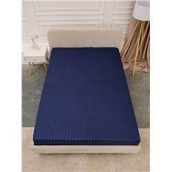 Простыня Микрофибра Страйп на резинке - Синий