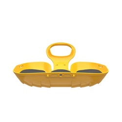 Санки-ледянки с мягкой сидушкой «Вираж», жёлтые, 39×37 см