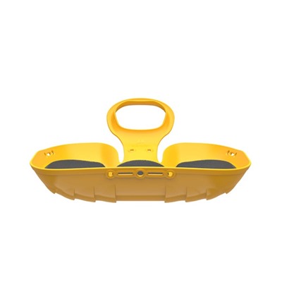 Санки-ледянки с мягкой сидушкой «Вираж», жёлтые, 39×37 см