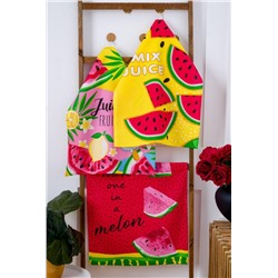 Полотенце кухонное Арбузы набор 3 шт (Желтый, зеленый)