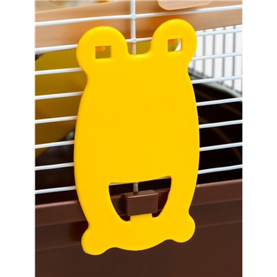 Клетка для грызунов «Пижон», 31×24×40 см двухэтажная. с наполнением, коричневая