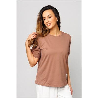 Футболка женская базовая 402BRN (Коричневый)