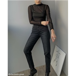 Джинсы CONTE Eco-friendly джинсы Mom Fit с высокой посадкой и кокеткой CON-314