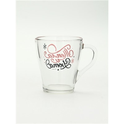 Кружки стеклянные новогодние «Персонажи», набор 2 шт.