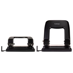 Дырокол на  40 л. металл "Record" черный ,с линейкой 092225 Хатбер