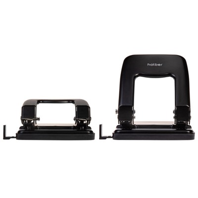 Дырокол на  40 л. металл "Record" черный ,с линейкой 092225 Хатбер