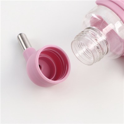 Поилка для грызунов «Пижон», 80 мл, розовая