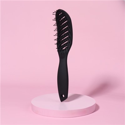 Расчёска массажная, вентилируемая, 4×24 (±1) см, чёрная