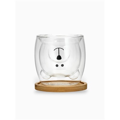 Стакан с двойными стенками и подставкой «Моя порция счастья», 300 мл