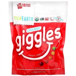 YumEarth, Organic Giggles, 10 упаковок снеков, по 14 г (0,5 унции)