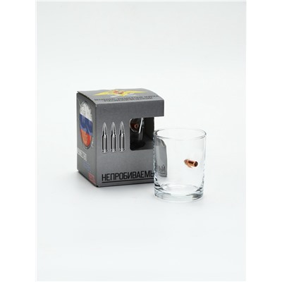 Стакан для виски, непробиваемый, с пулей «ВКС», 250 мл