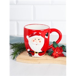 Кружка 450 мл Дед мороз / NX249377-8 /уп 48/ новогодняя/подарочная упаковка