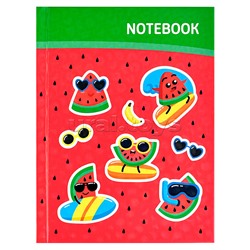 Записная книжка 48л. А6 "Арбузики" 117х151 мм, твёрдый переплёт, полноцв. печать