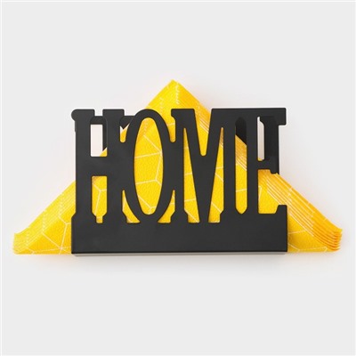 Салфетница Доляна Home, 15×4×10 см, чёрная