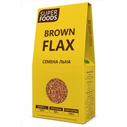 Лён коричневый семена "Brown flax seeds" 150г ЭКОПРОДУКТЫ, 1187172