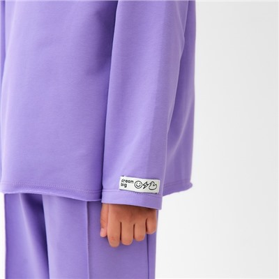 Футболка детская с длинным рукавом KAFTAN, размер 30 (98-104 см), сиреневая