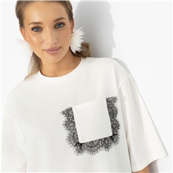 Футболка из мягкого хлопка, На стильной волне (белая)