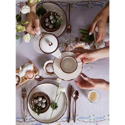 Скатерть «Этель. Пасхальные Тильды», 110×147 см, 100% хлопок, саржа 190 г/м²